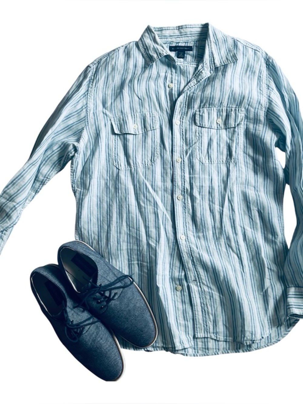 👞👕Giorgio Brutini Vicktor:
Versatile Oxford 9.5 M
+Banana Republic linen shirt M